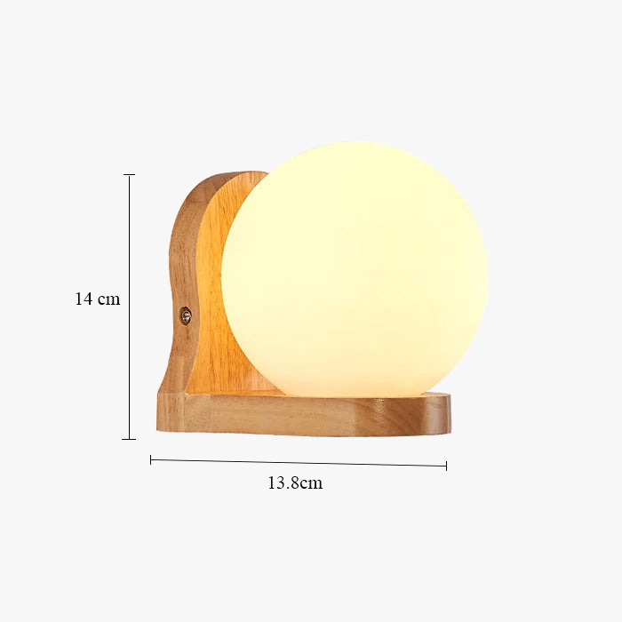 applique murale décorative nordique en verre et bois design intérieur