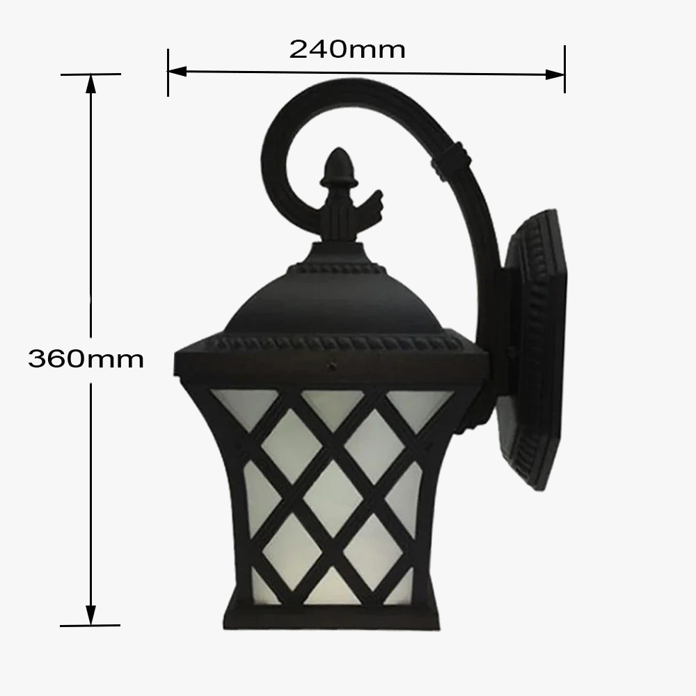 applique murale d'extérieur vintage pour jardin et allée