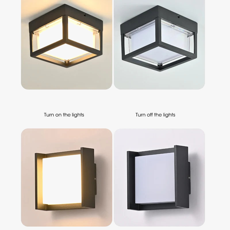 applique murale de jardin étanche à led durable pour extérieur