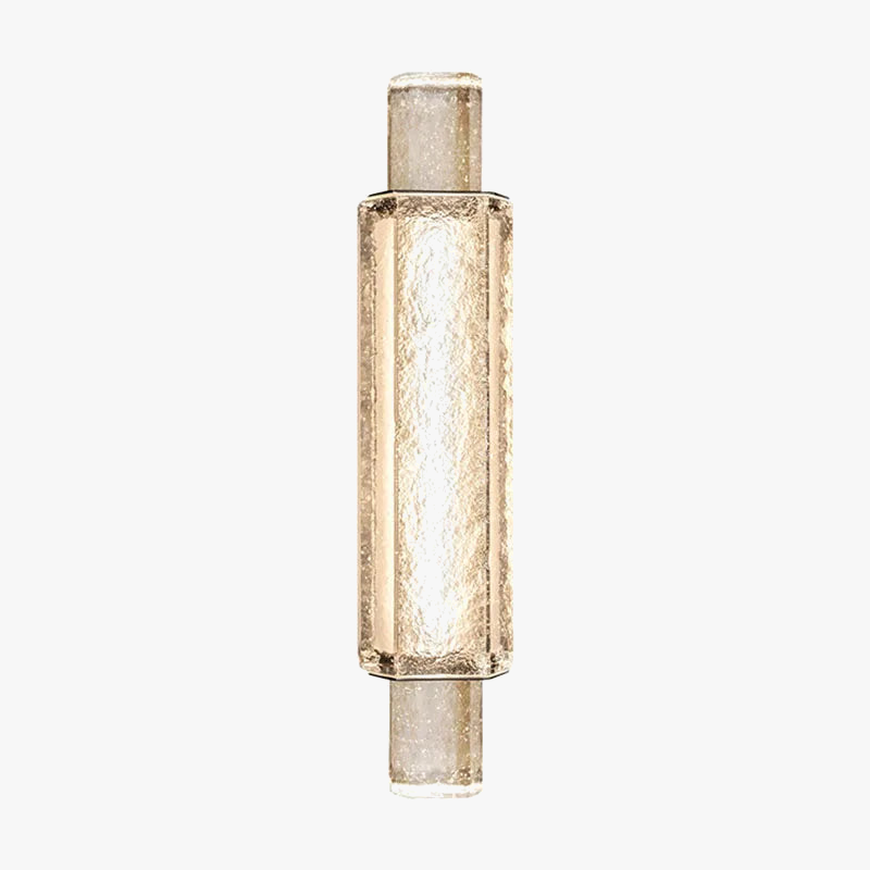 Applique murale de luxe en cristal et acier inoxydable