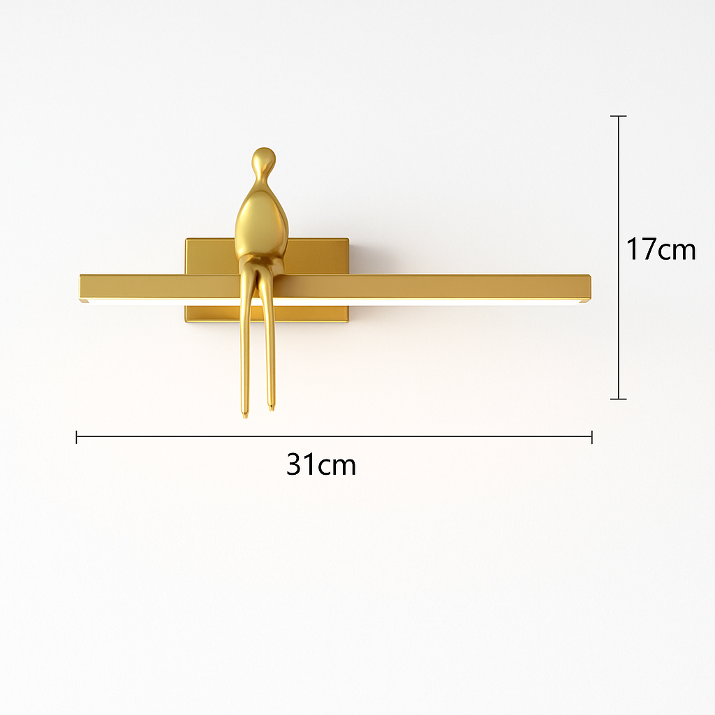 applique murale de luxe en cuivre design minimaliste haut de gamme