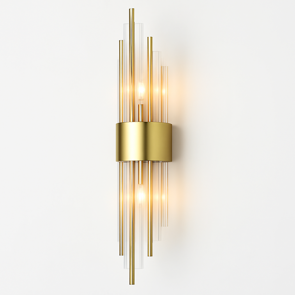 Applique murale de luxe LED moderne en or