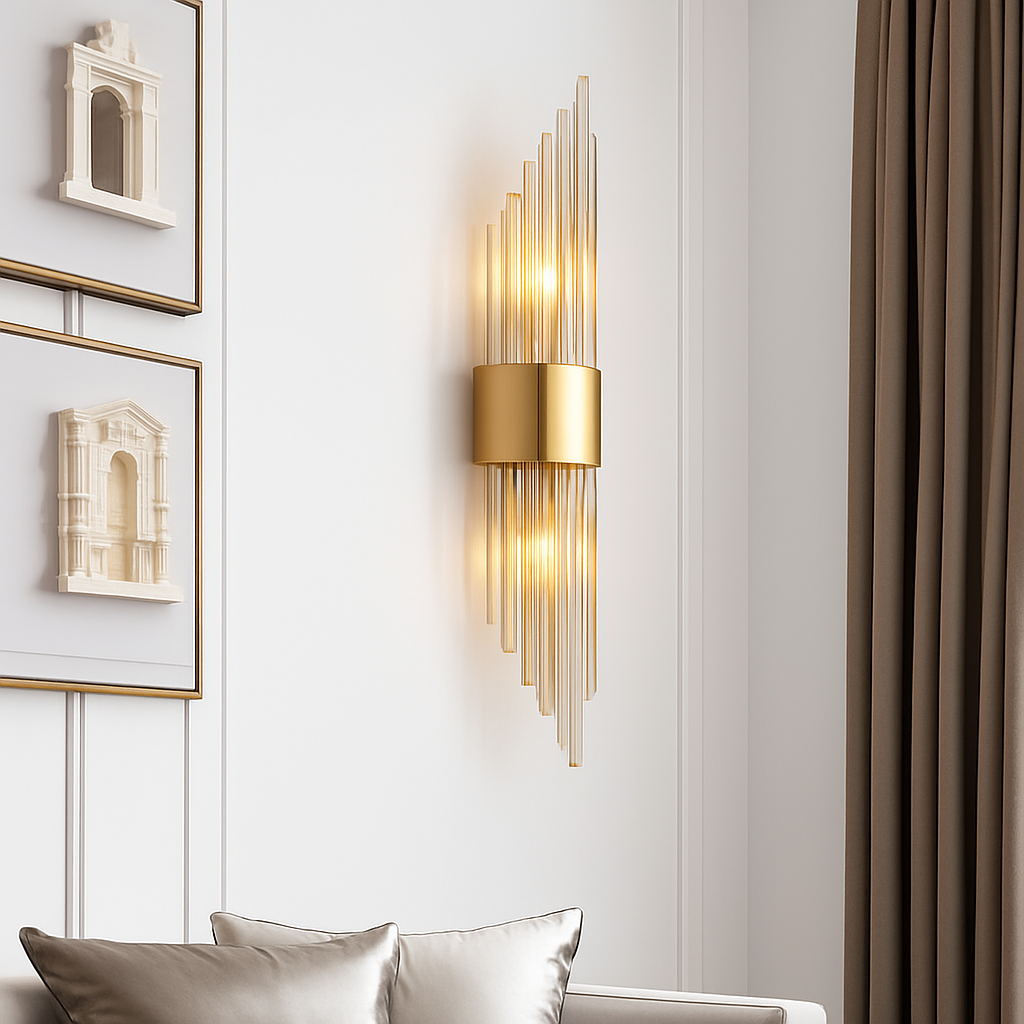 Applique murale de luxe LED moderne en or