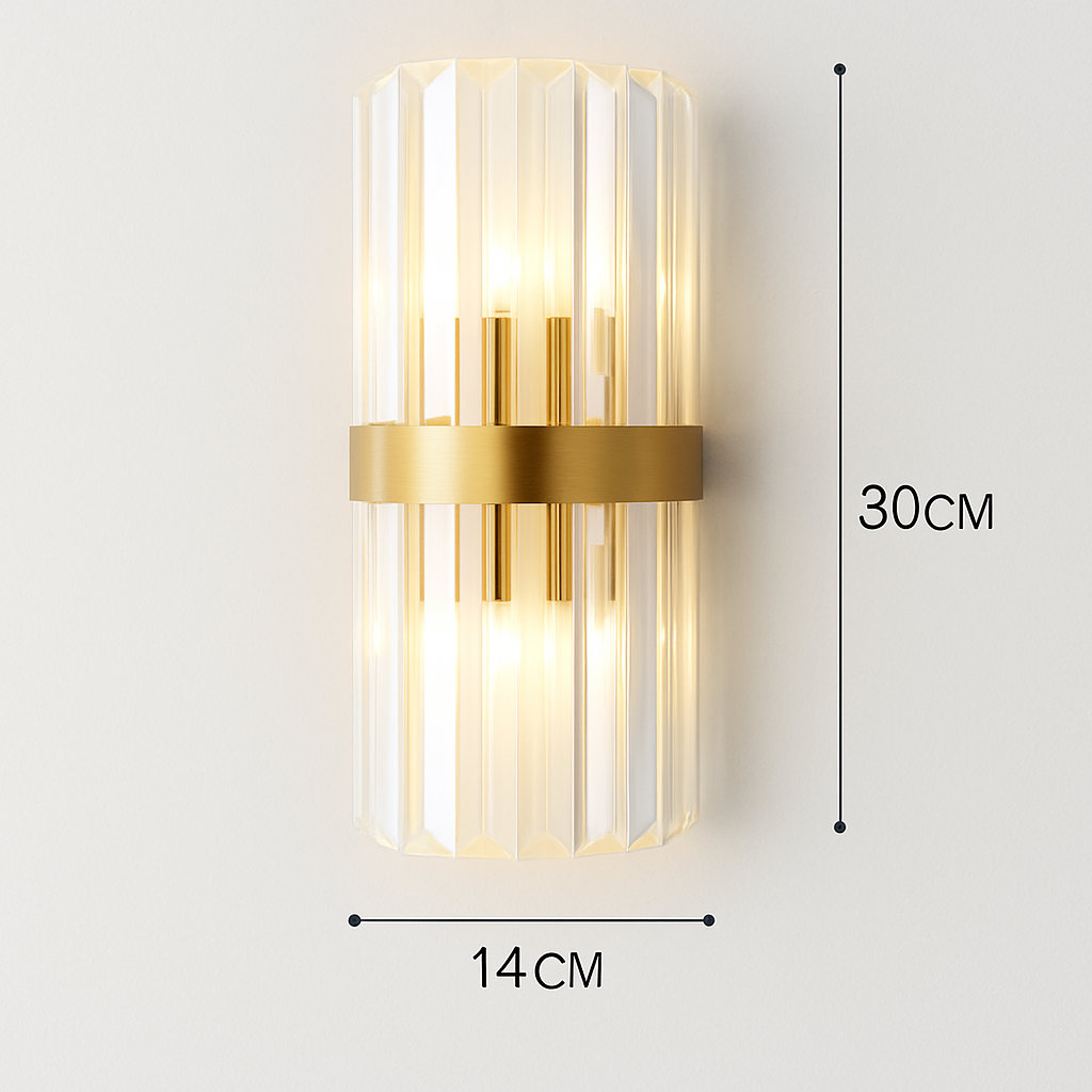 Applique murale de luxe LED moderne en or