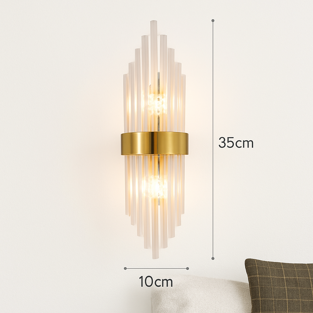 Applique murale de luxe LED moderne en or