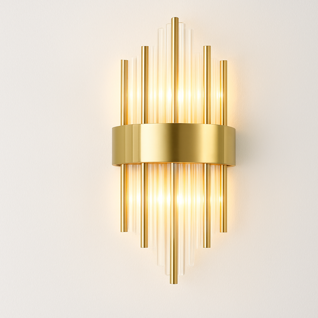 Applique murale de luxe LED moderne en or