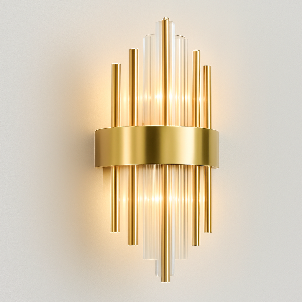 Applique murale de luxe LED moderne en or