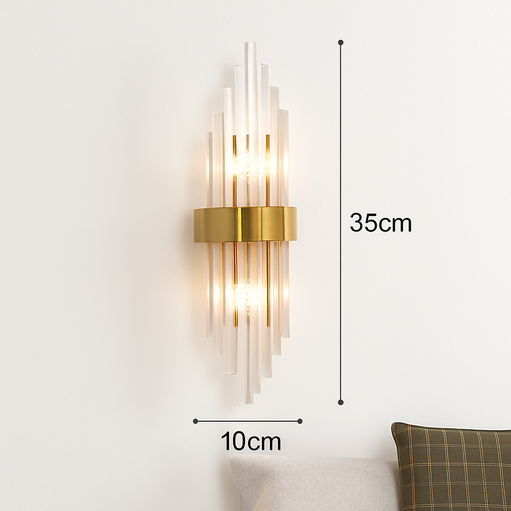 Applique murale de luxe LED moderne en or