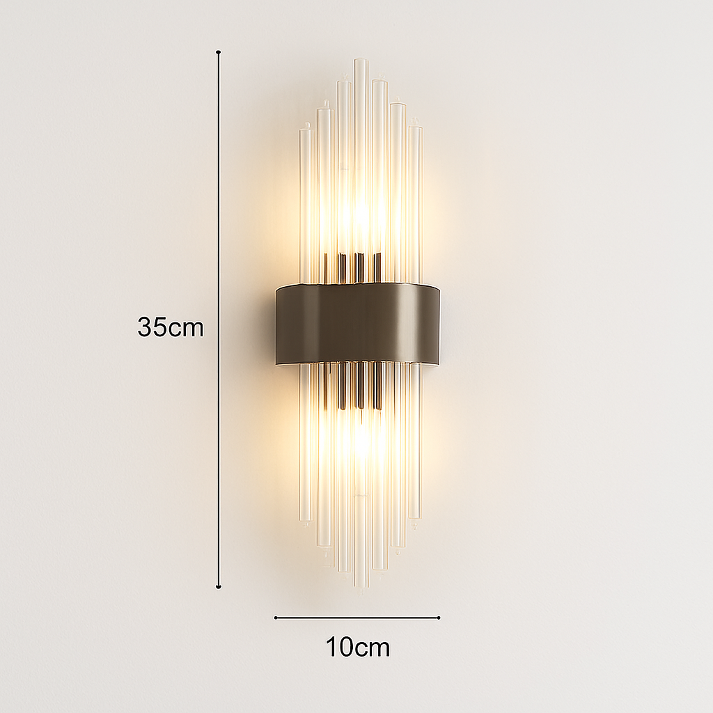 Applique murale de luxe LED moderne en or