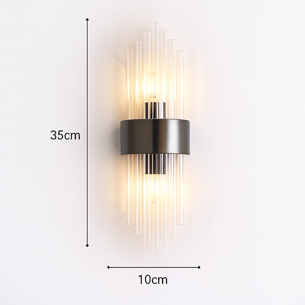 Applique murale de luxe LED moderne en or