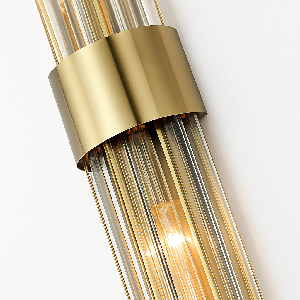 Applique murale de luxe LED moderne en or
