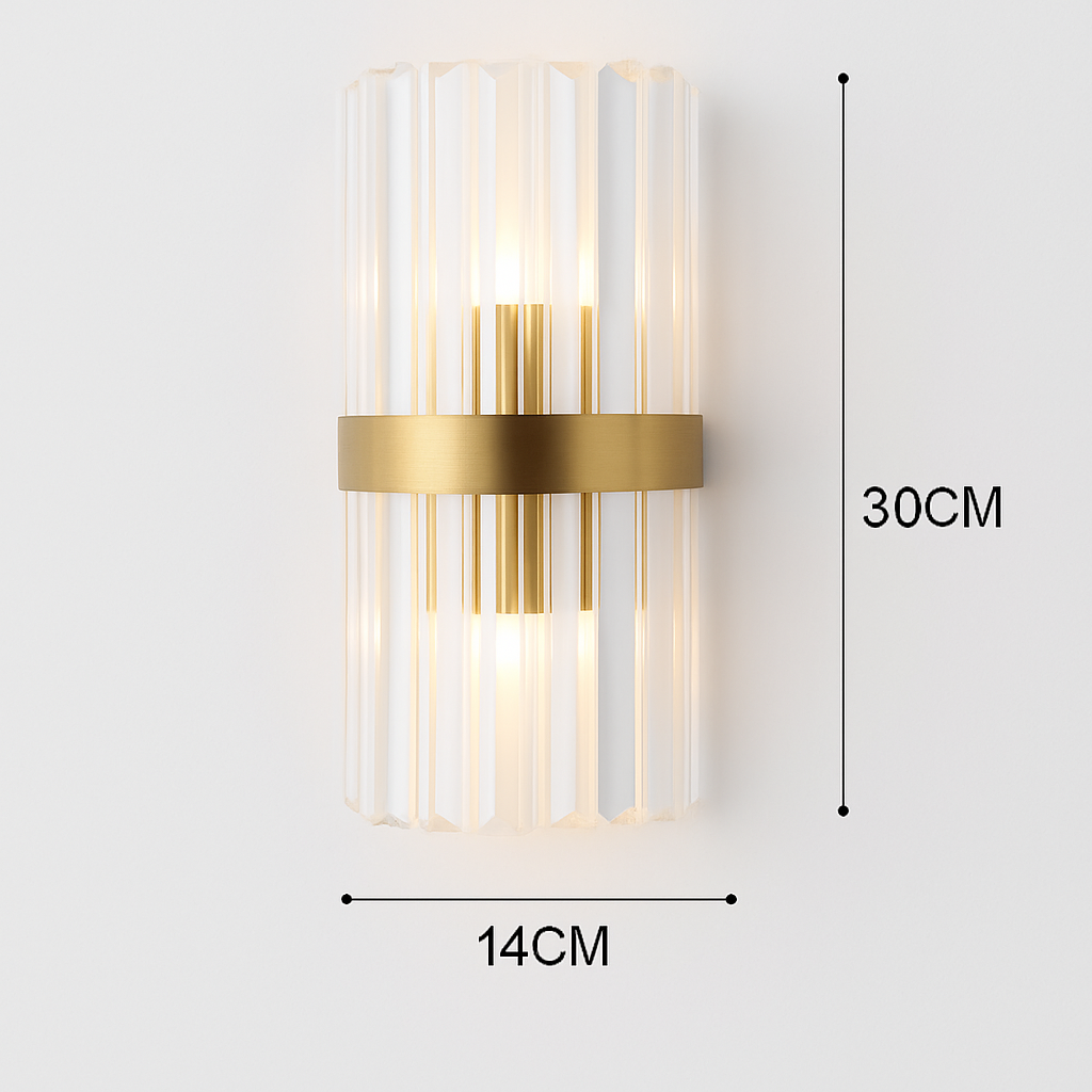 Applique murale de luxe LED moderne en or