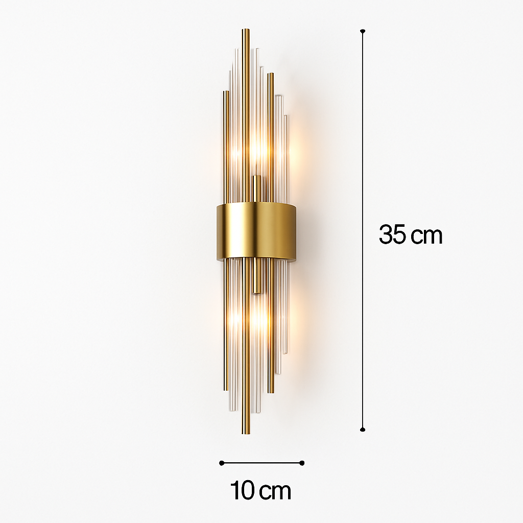 Applique murale de luxe LED moderne en or