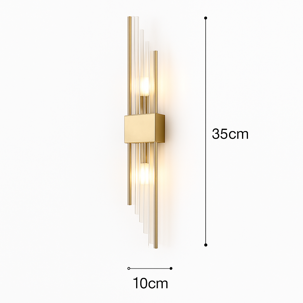 Applique murale de luxe LED moderne en or