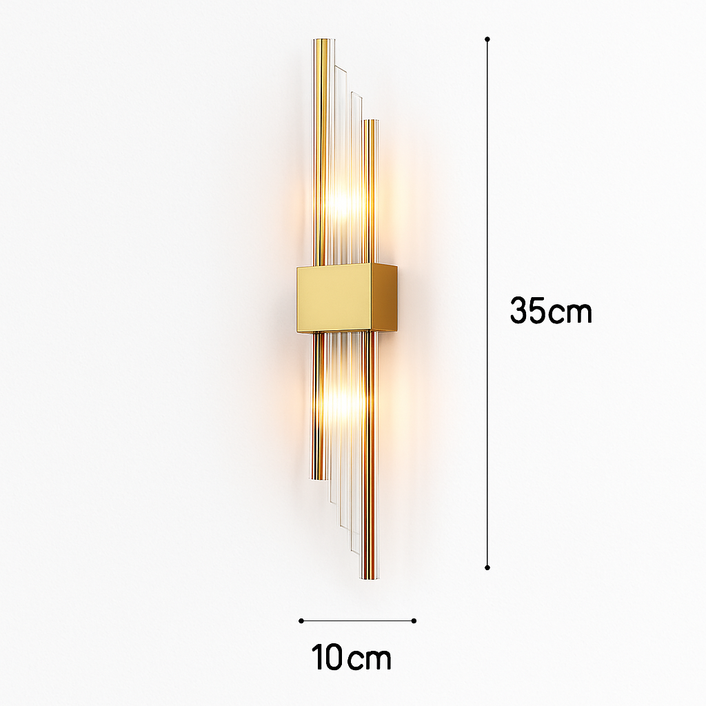 Applique murale de luxe LED moderne en or