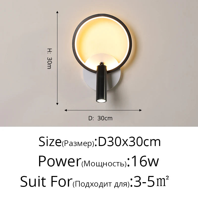 applique murale de luxe ronde moderne minimaliste pour maison