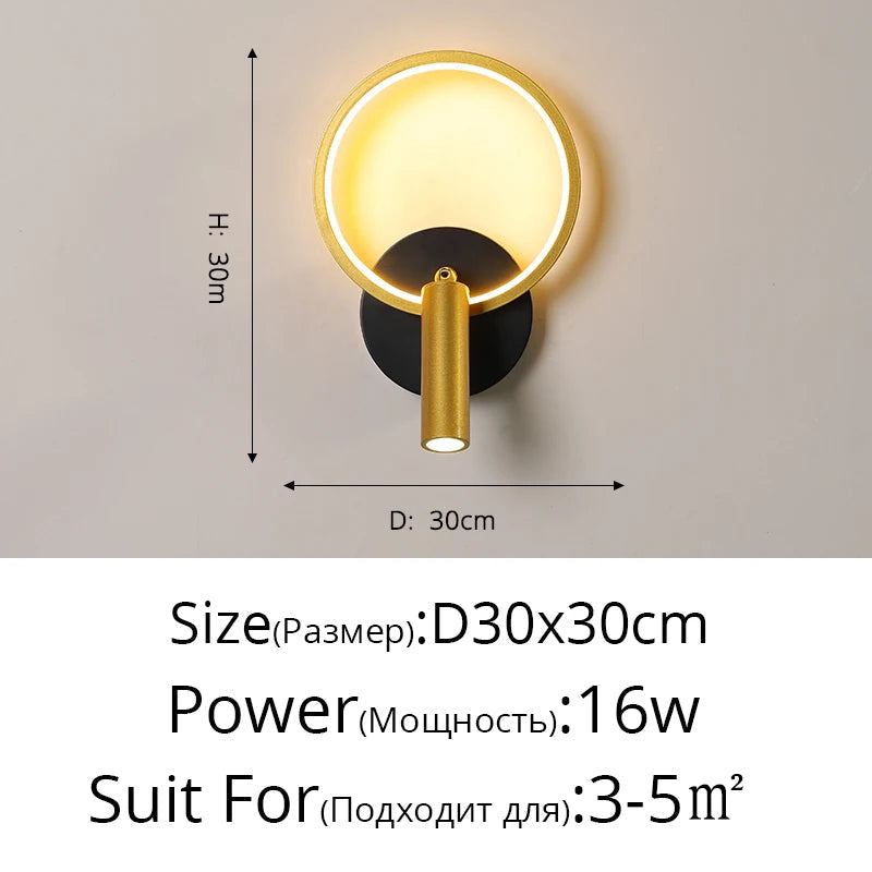 applique murale de luxe ronde moderne minimaliste pour maison
