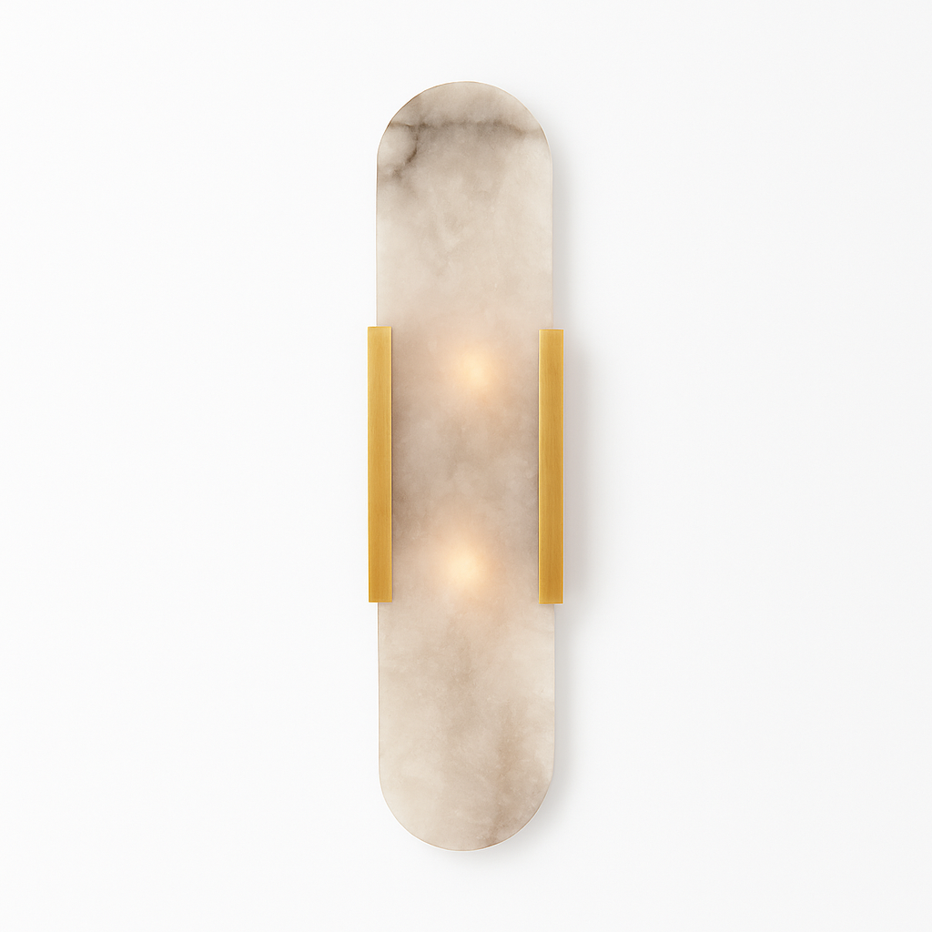 Applique murale design cylindrique effet marbre Aïda