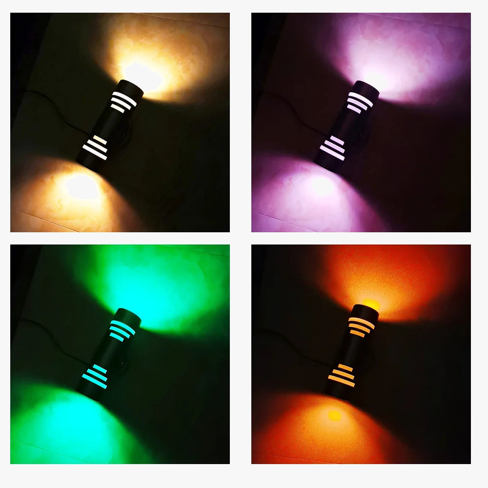 applique murale design en acier inoxydable avec éclairage mural led