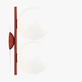 applique murale design en verre à double boule pour intérieur élégant