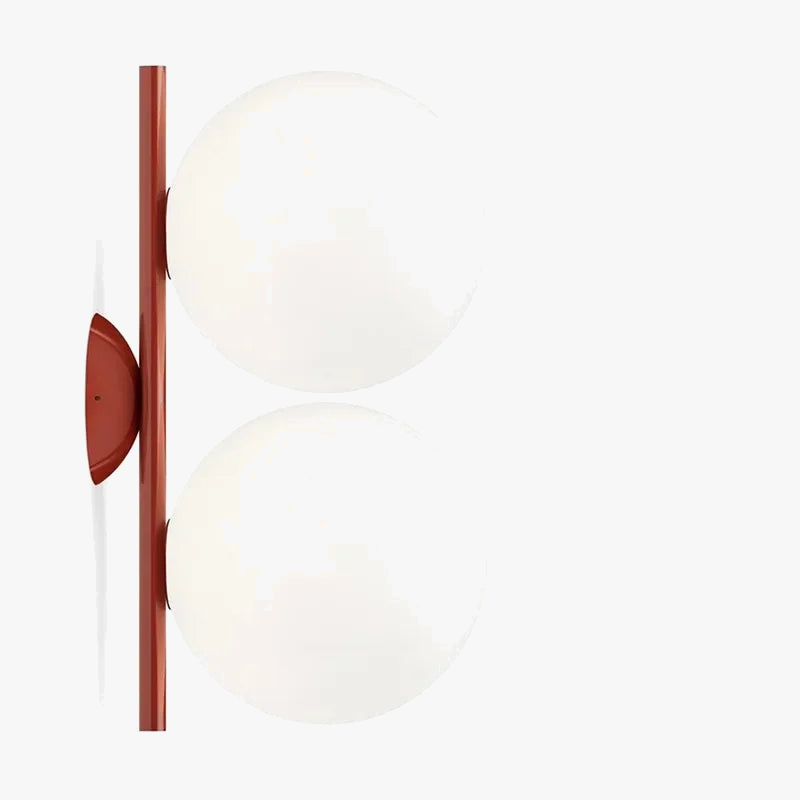 applique murale design en verre à double boule pour intérieur élégant
