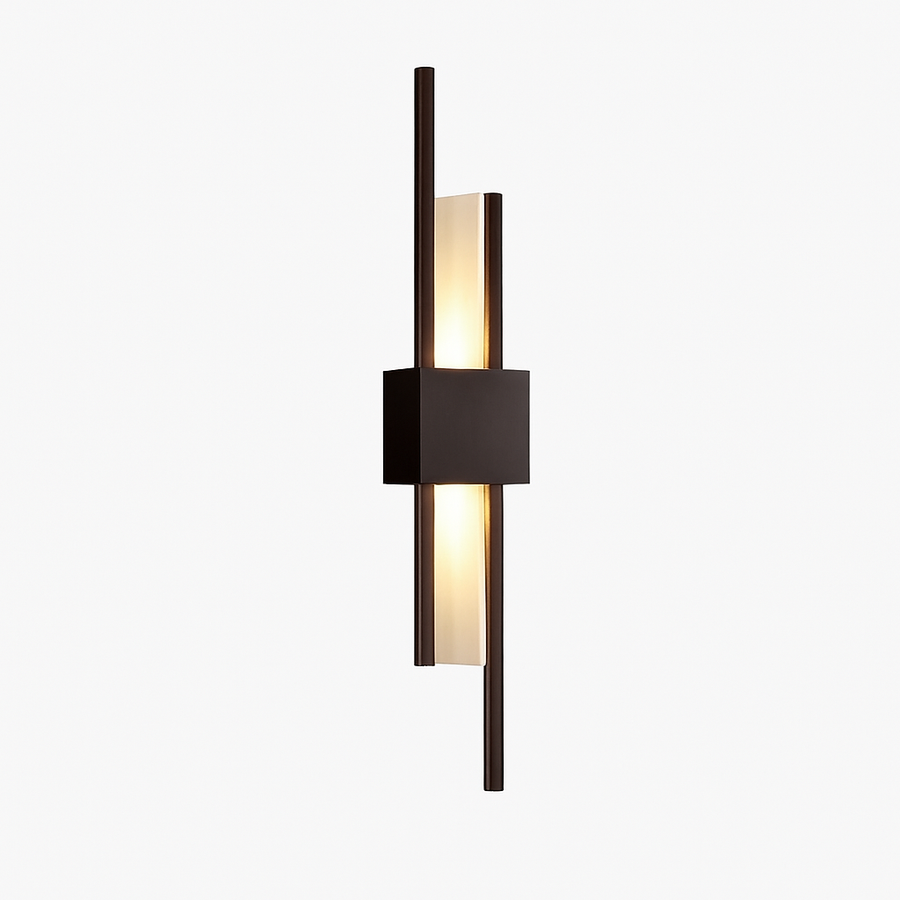 Applique murale design LED avec barre en métal doré Xeres