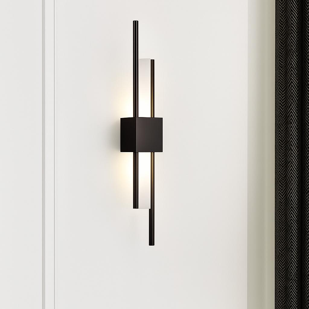 Applique murale design LED avec barre en métal doré Xeres
