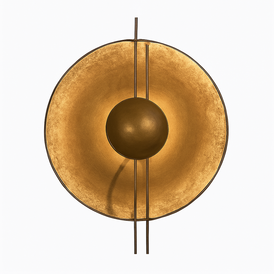 Applique murale design à LED avec plusieurs disques en métal doré Luxury