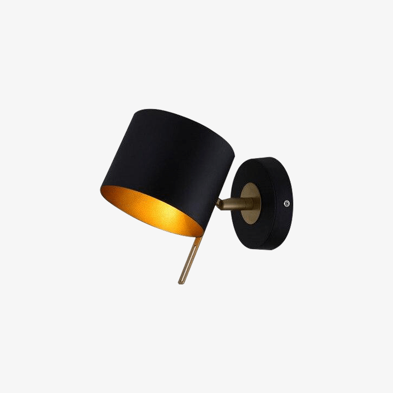 Applique murale design LED cylindrique en métal coloré Sconce