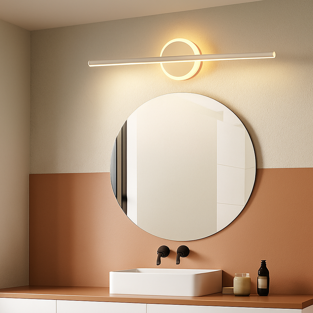 Applique murale design LED dorée ou blanche Mirror