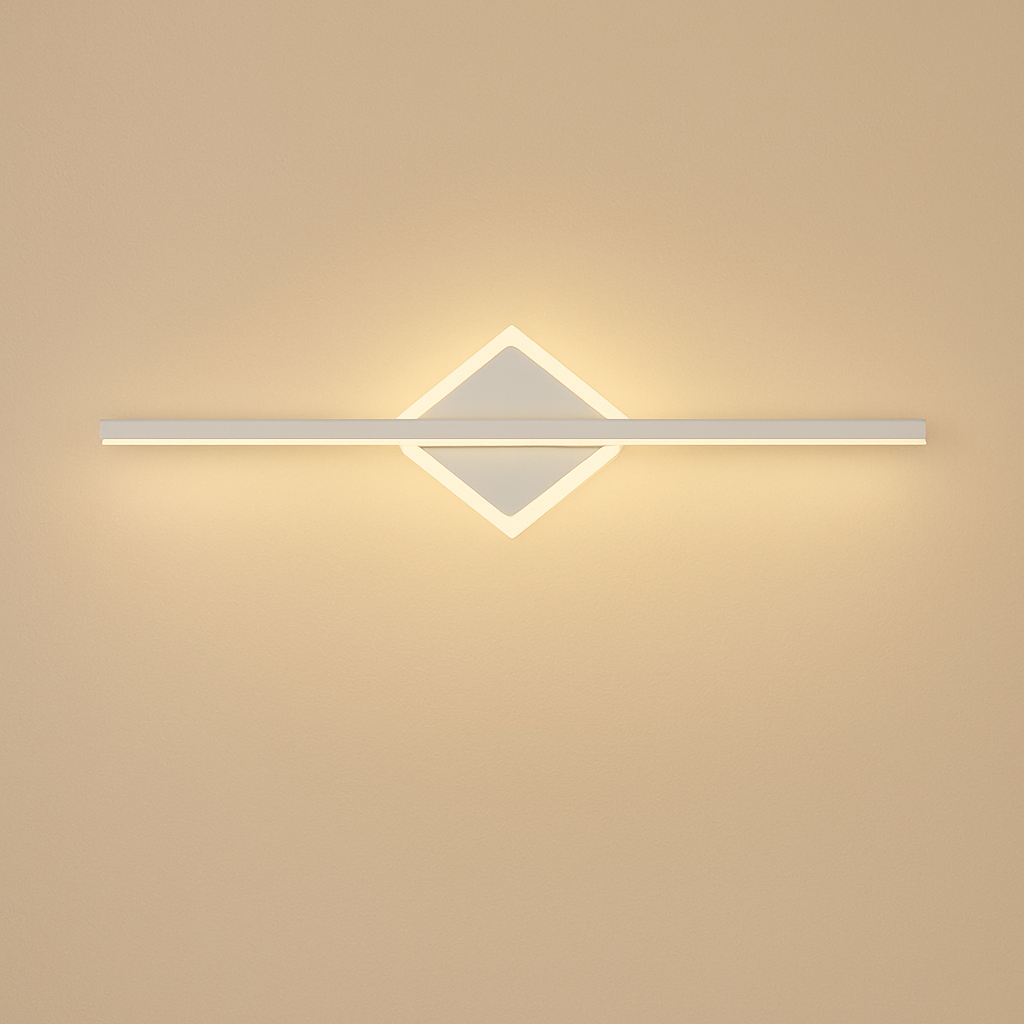 Applique murale design LED dorée ou blanche Mirror