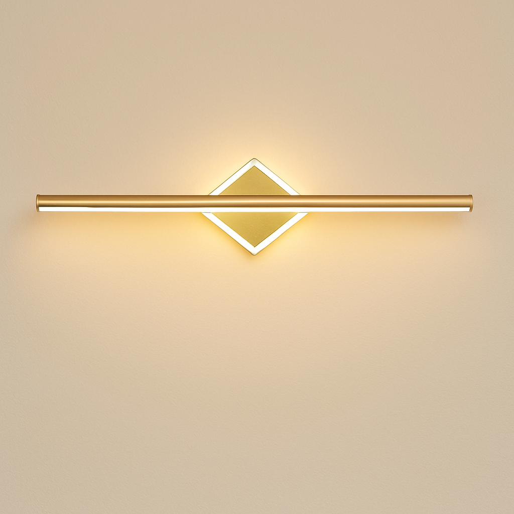 Applique murale design LED dorée ou blanche Mirror