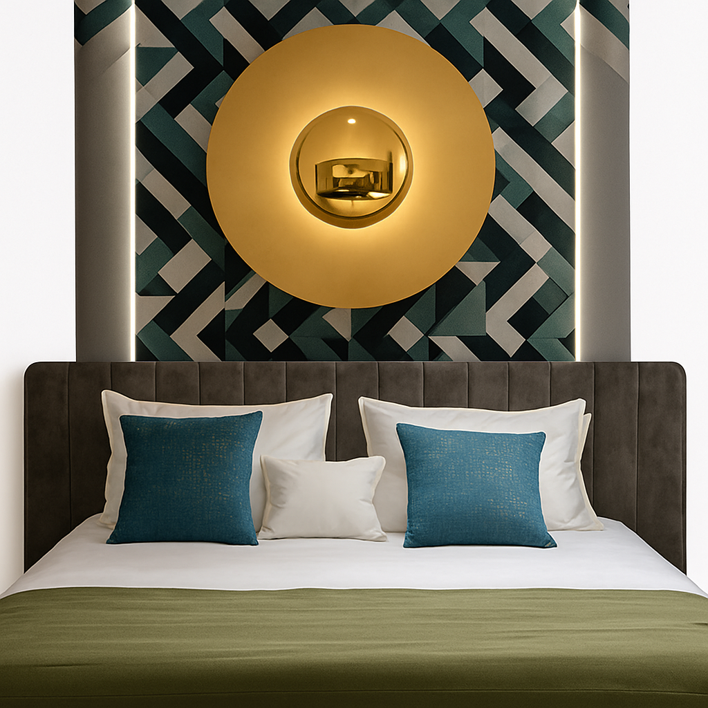 Applique murale design à LED en disque coloré métal style Porch Luxury