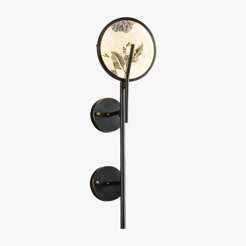 Applique murale design LED en forme de clé noir style japonais
