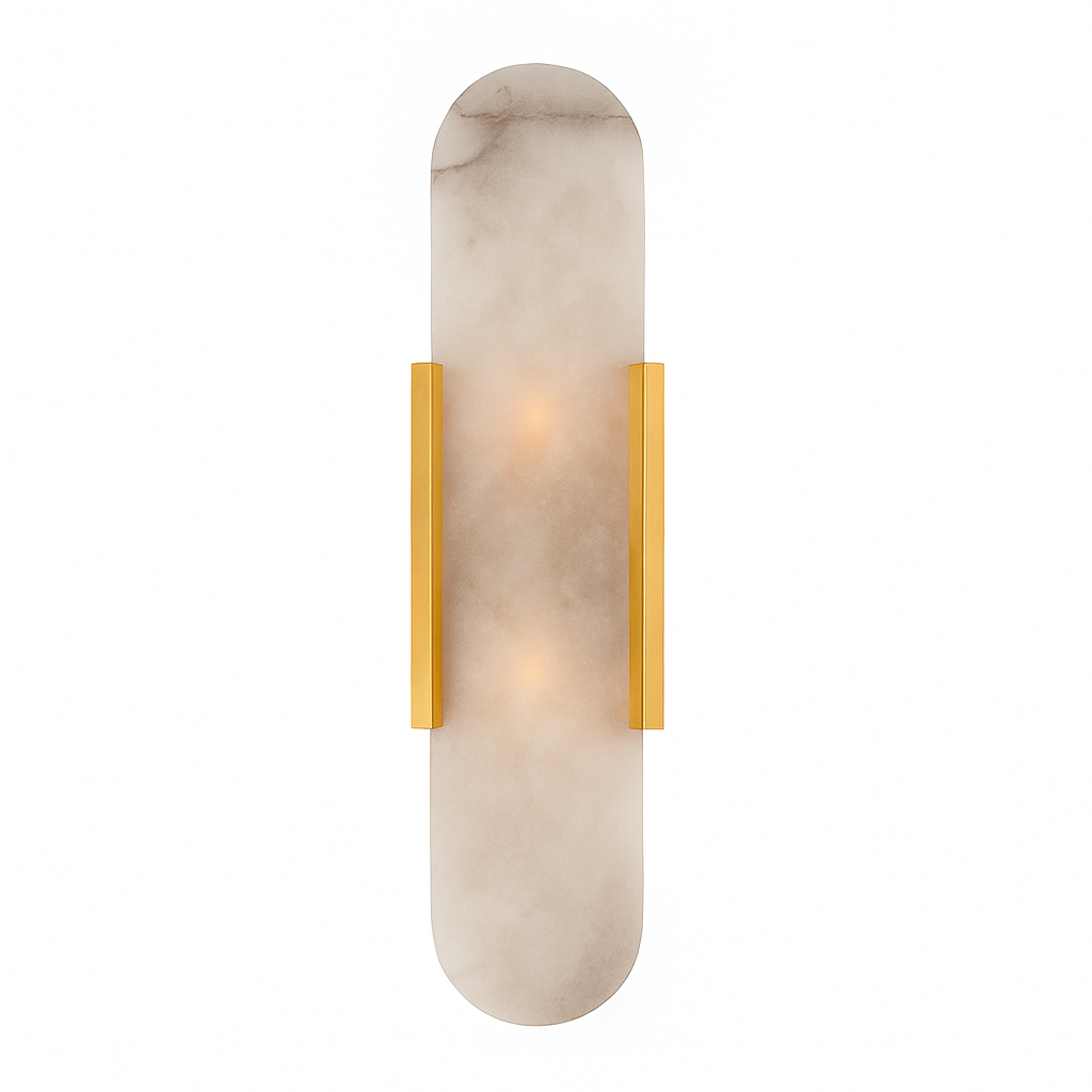 Applique murale design LED en marbre arrondi style Shining