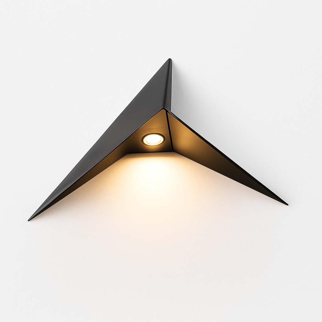 Applique murale design à LED en triangle métal Loft