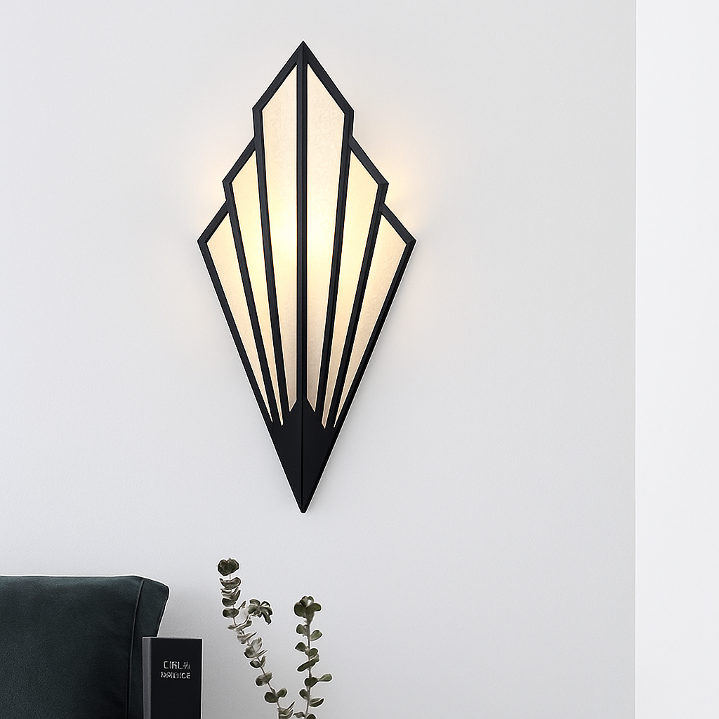 Applique murale design triangulaire LED en métal coloré