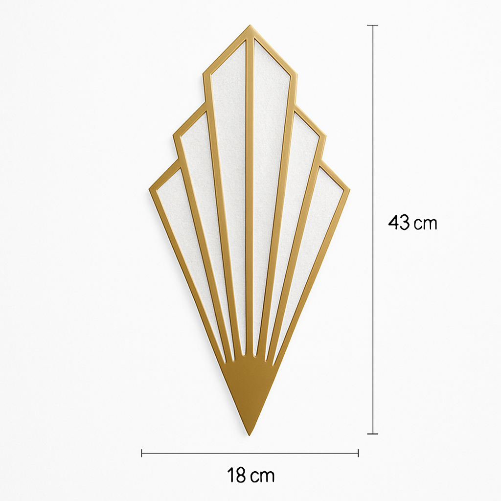 Applique murale design triangulaire LED en métal coloré