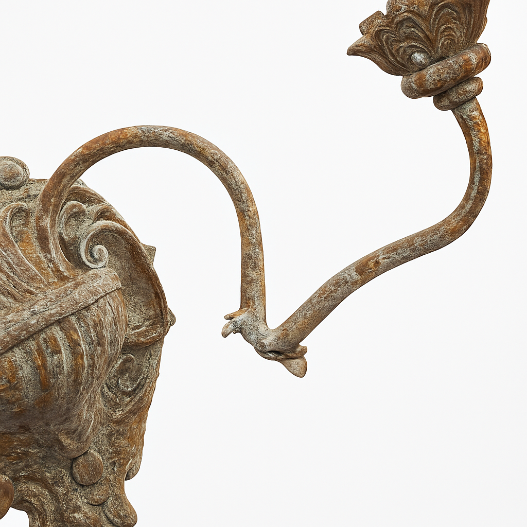 Applique murale à double tête en fer antique style français