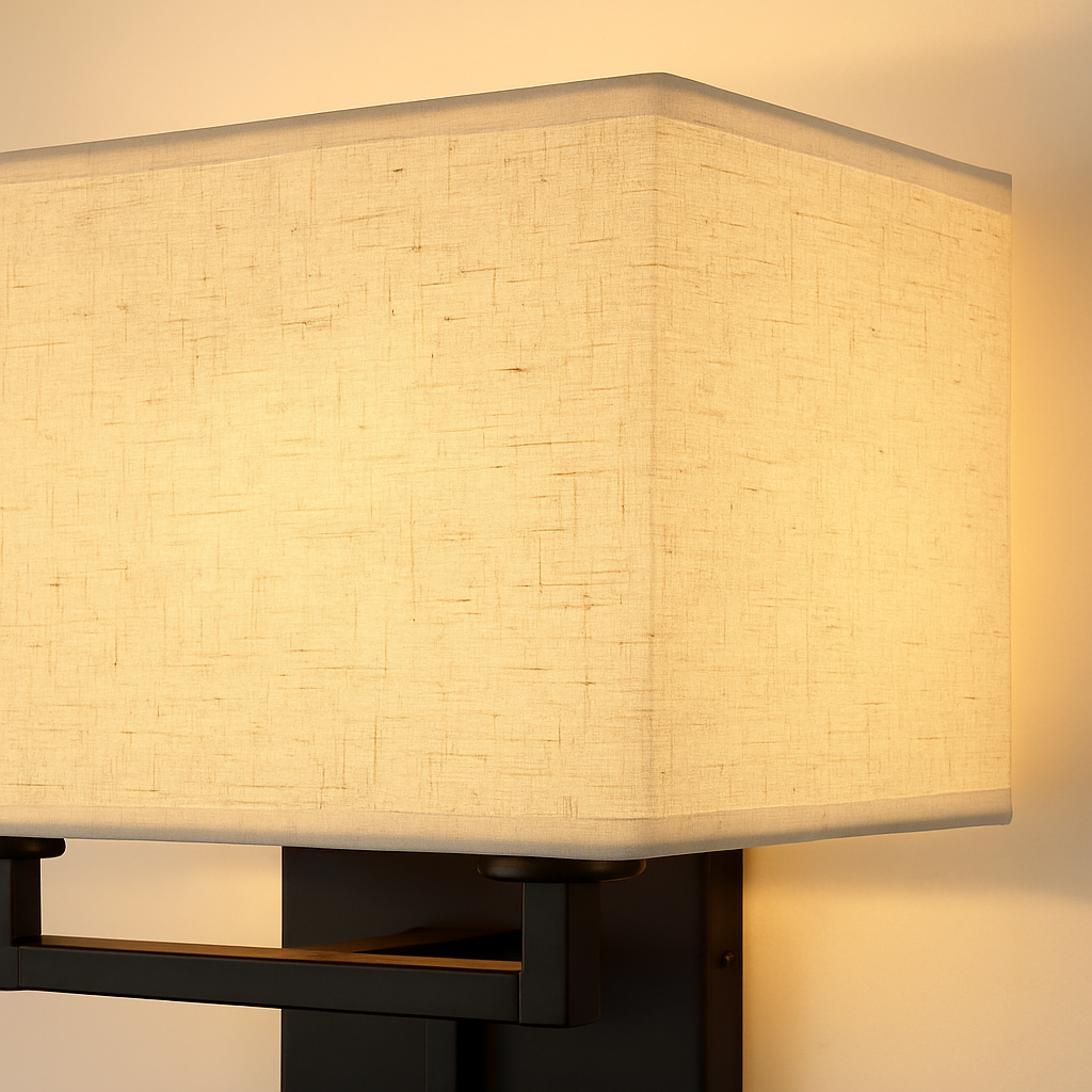 applique murale double tête en tissu style nordique moderne