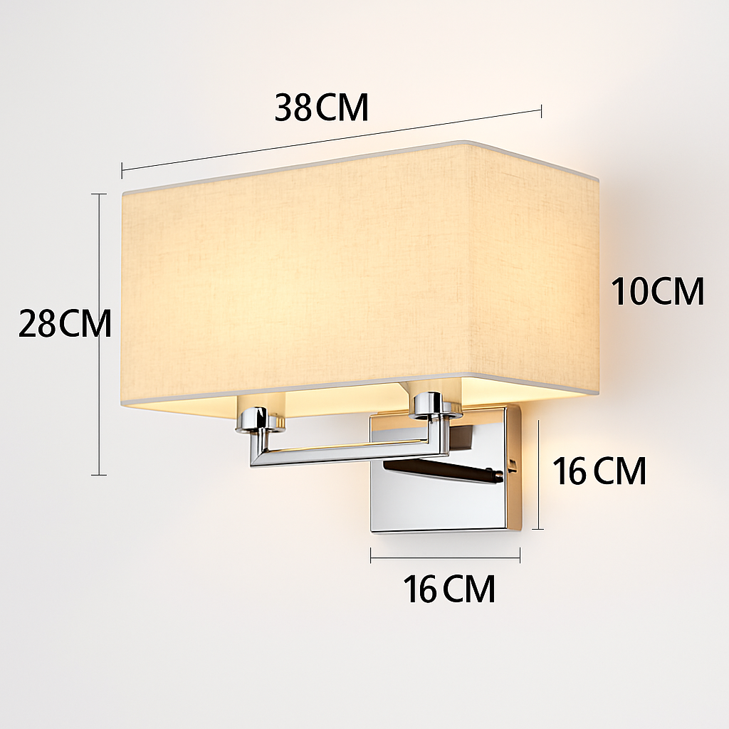 applique murale double tête en tissu style nordique moderne