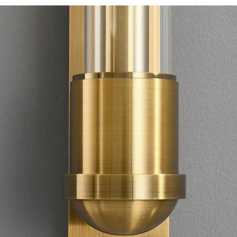 applique murale en acier inoxydable avec tube en verre