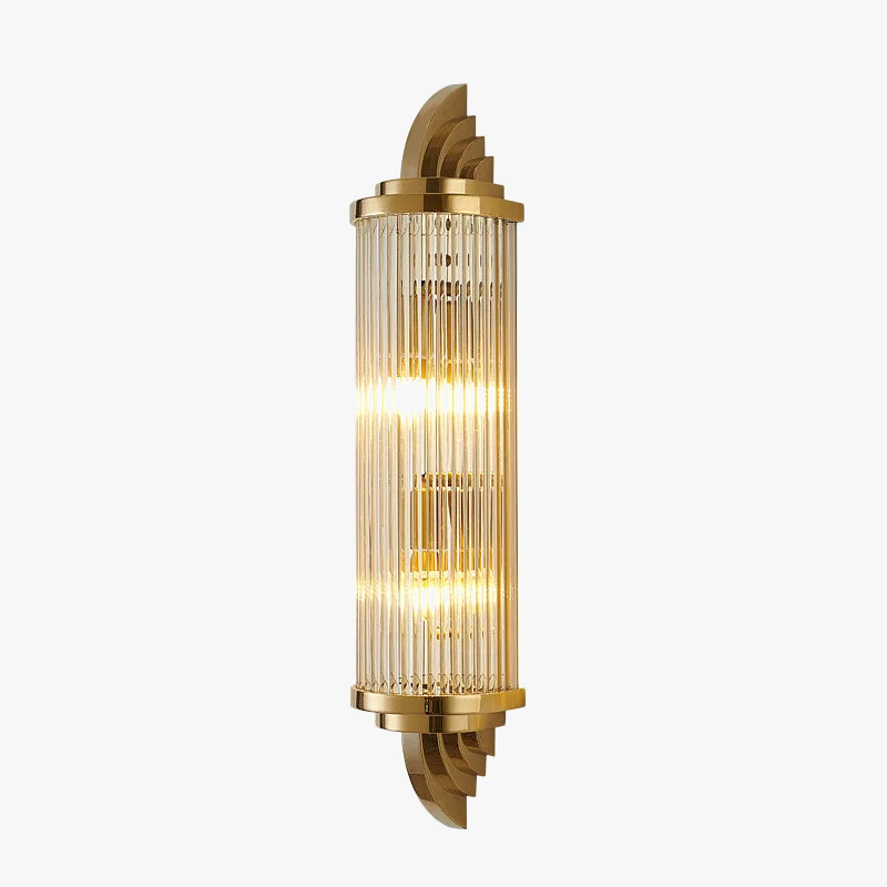 applique murale en acier inoxydable et cristal design moderne