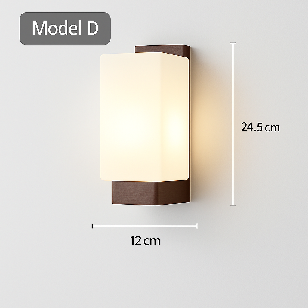 applique murale en bois avec ampoule led pour intérieur