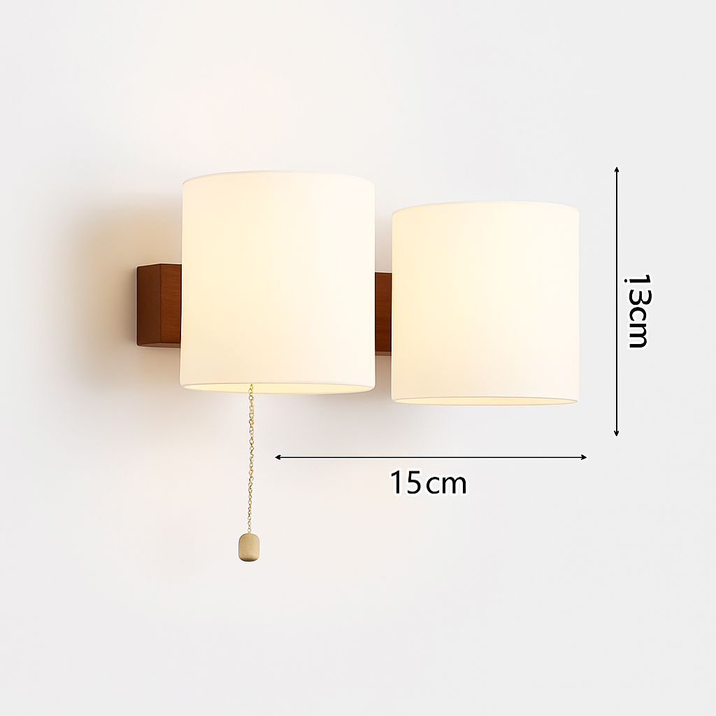 applique murale en bois avec ampoule led pour intérieur