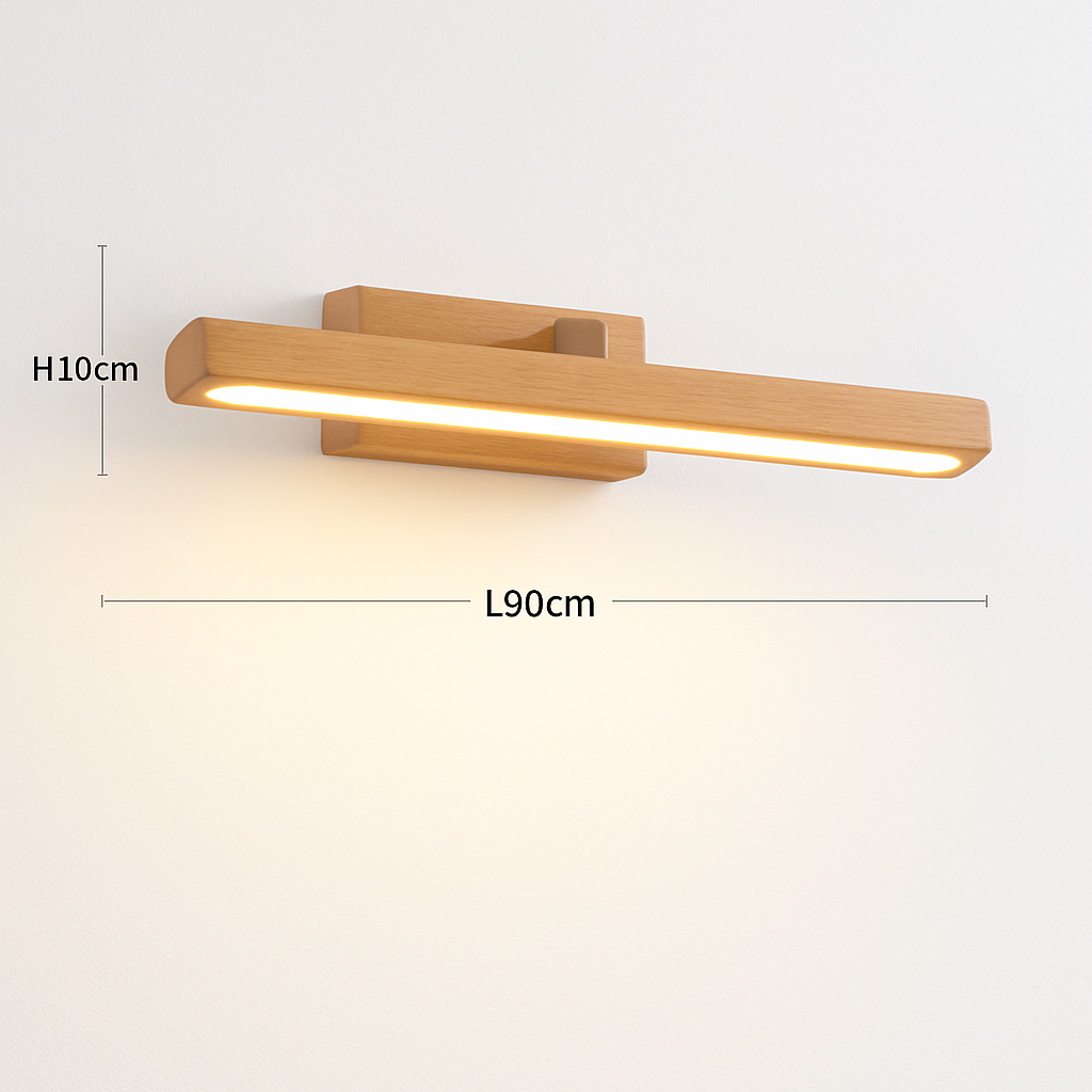 applique murale en bois avec angle réglable créative pour décoration intérieure