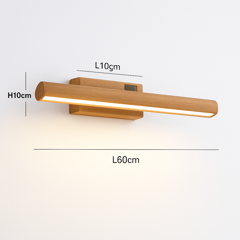 applique murale en bois avec angle réglable créative pour décoration intérieure