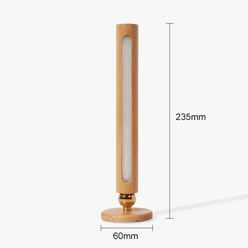 applique murale en bois avec chargement usb et luminosité réglable