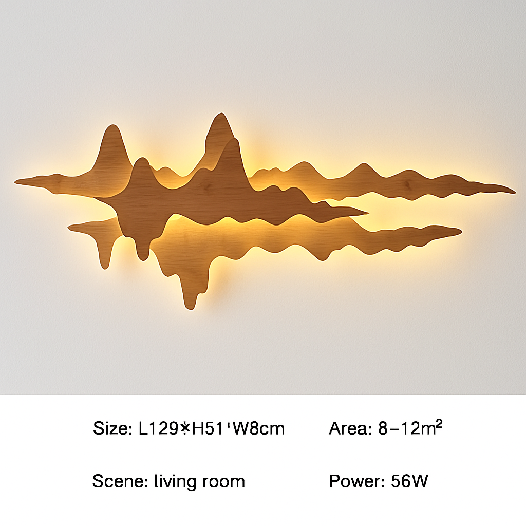 applique murale en bois design moderne pour intérieur lumineux
