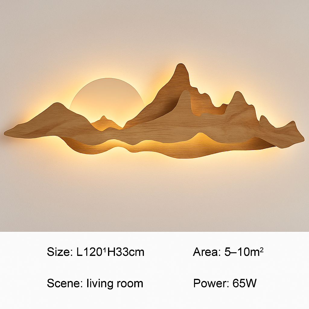 applique murale en bois design moderne pour intérieur lumineux